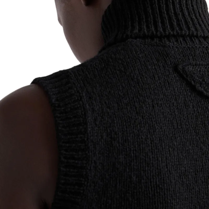 PRADA Roll neck Cashmere Vest-4