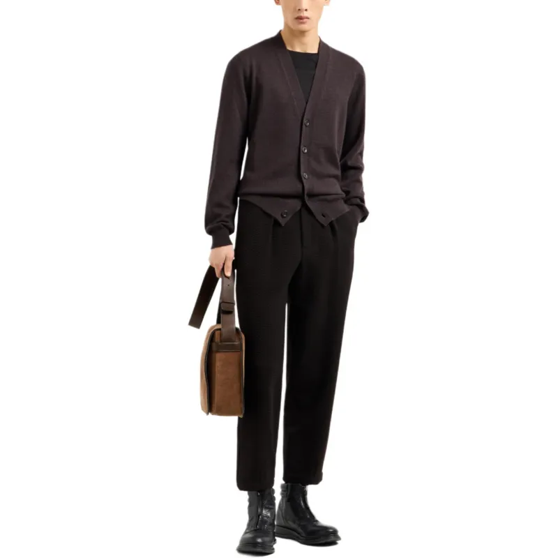GIORGIO ARMANI FW24 Knitwear Men's Brown-1