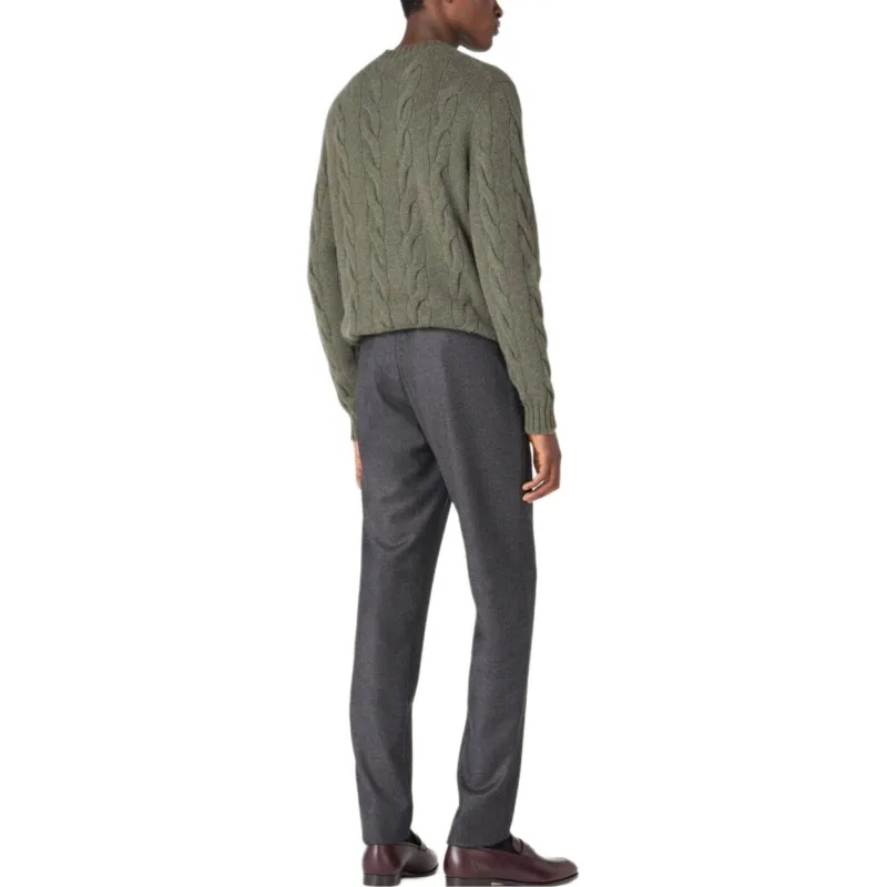 Loro Piana Napier FW24 Cashmere Sweater Men's Green-3