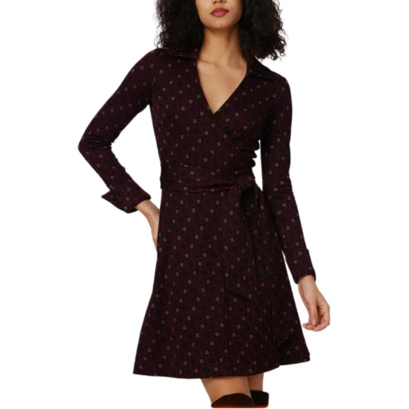 DVF Diane Von Furstenberg Geometric Print Wrap Shirt-1