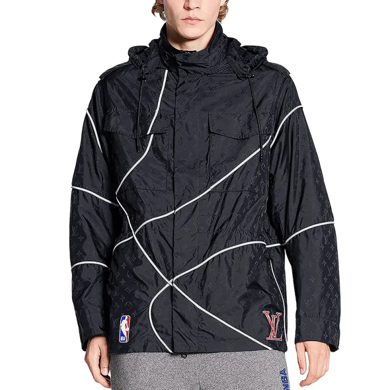 LOUIS VUITTON x NBA New Quarterly Products Of LV Windbreaker Jacket Men's Black-1