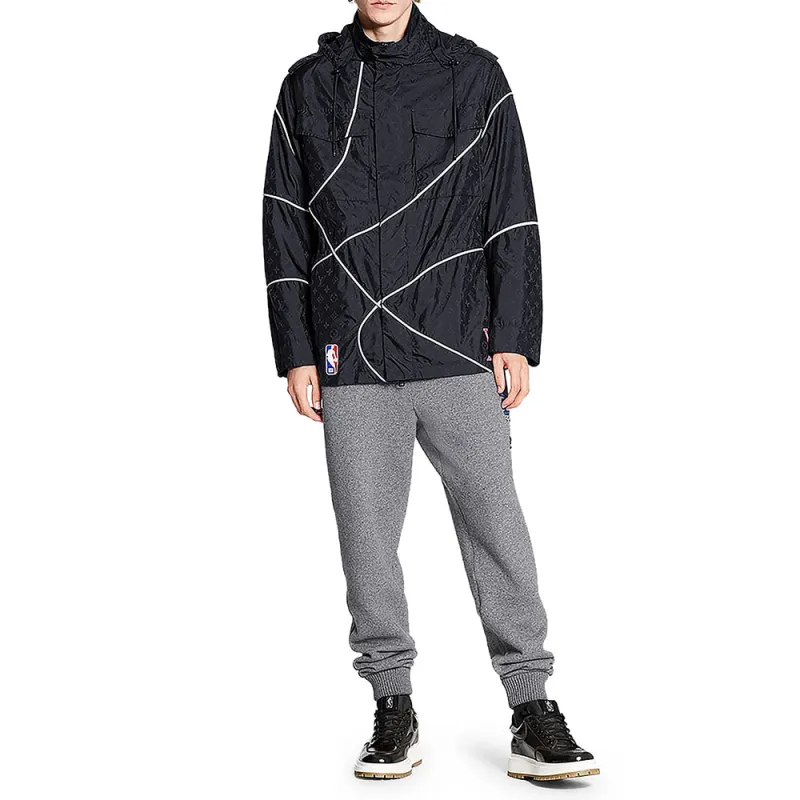 LOUIS VUITTON x NBA New Quarterly Products Of LV Windbreaker Jacket Men's Black-2