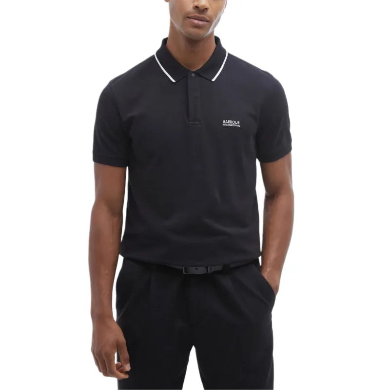 BARBOUR FW24 Polo Shirt Men's Black-2