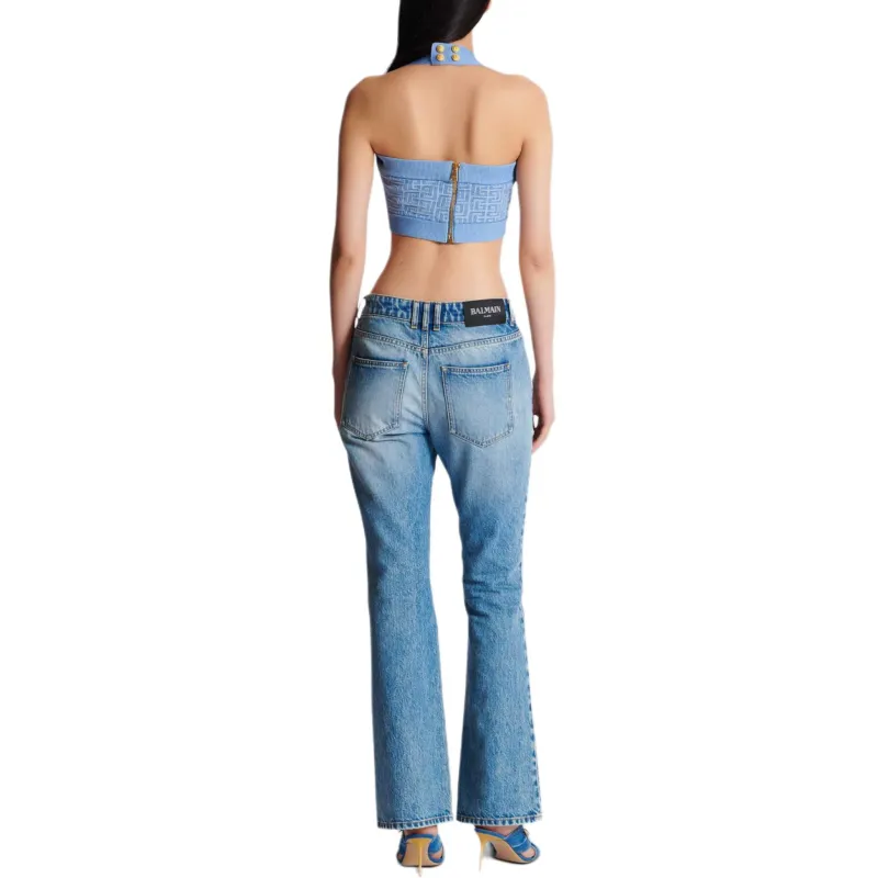 BALMAIN FW24 Camisole Women's Blue-4