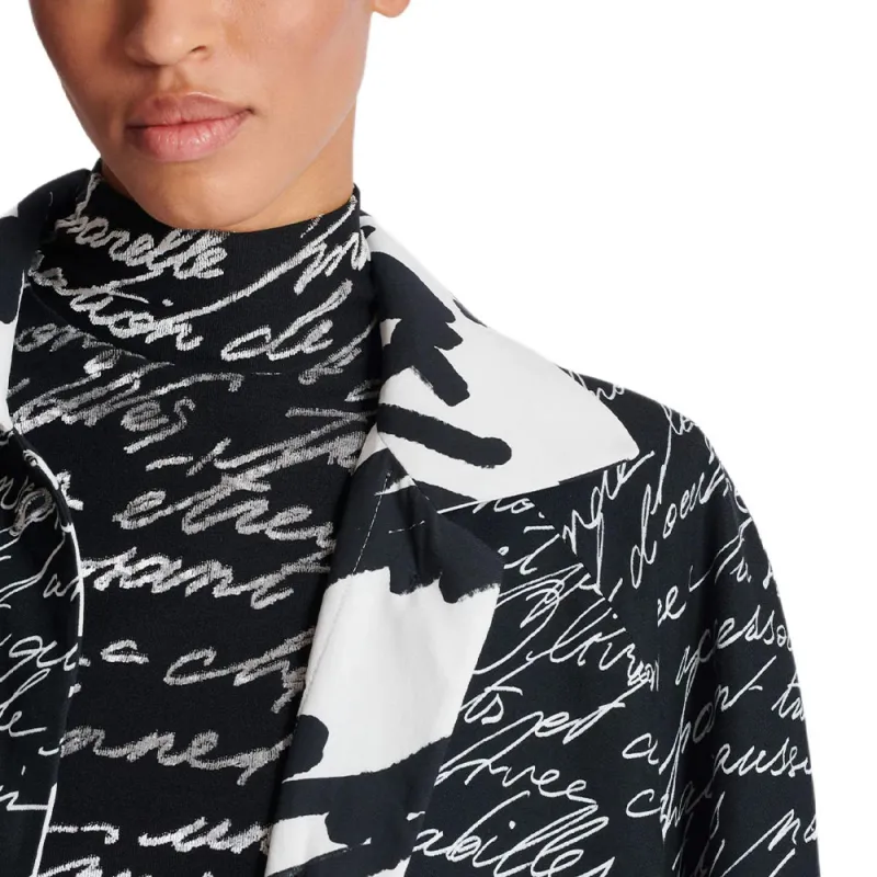BALMAIN Love Letter Printed Long Reversible Coat-5