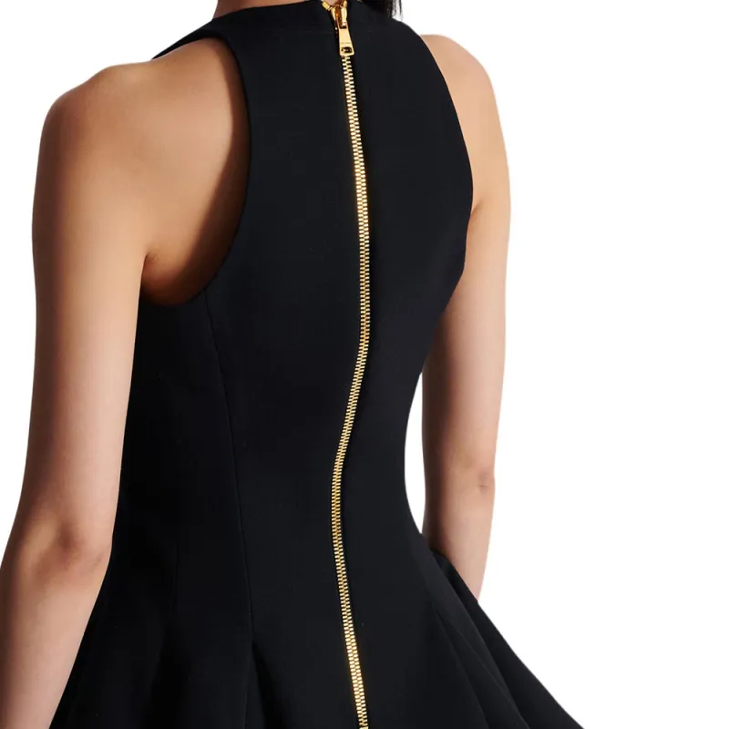 BALMAIN Logo patch Mini Dress-6