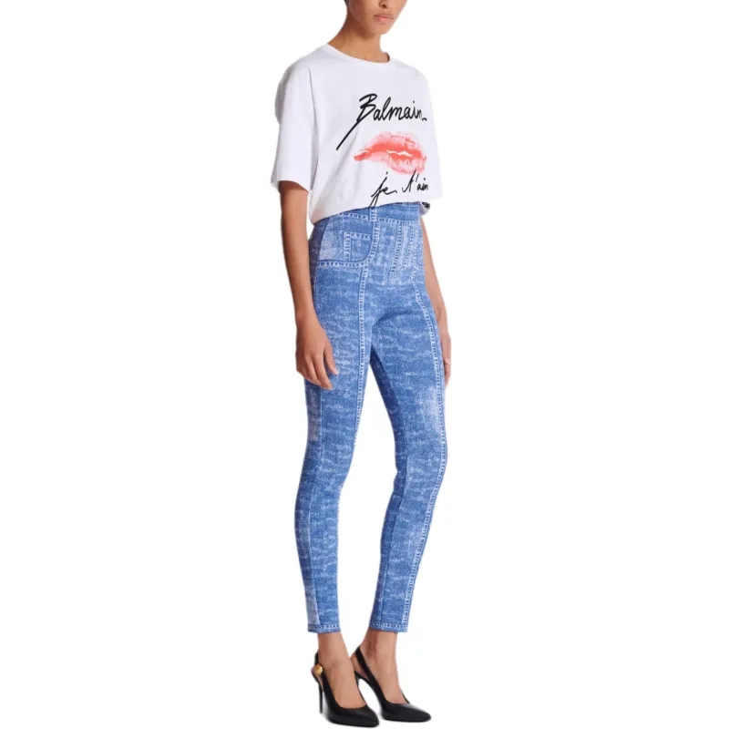 BALMAIN High Waisted Leggings-4