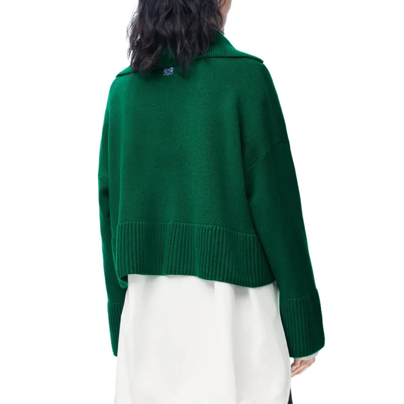LOEWE FW24 Cashmere Sweater Women's Green-3