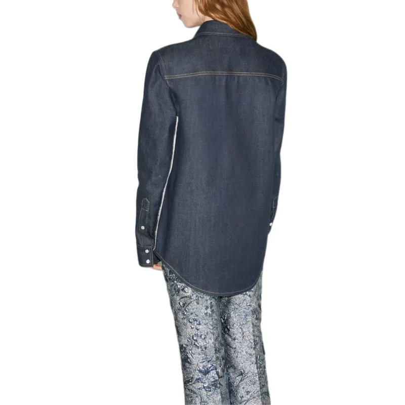 GUCCI SS25 Shirt Women's Dark Blue-3