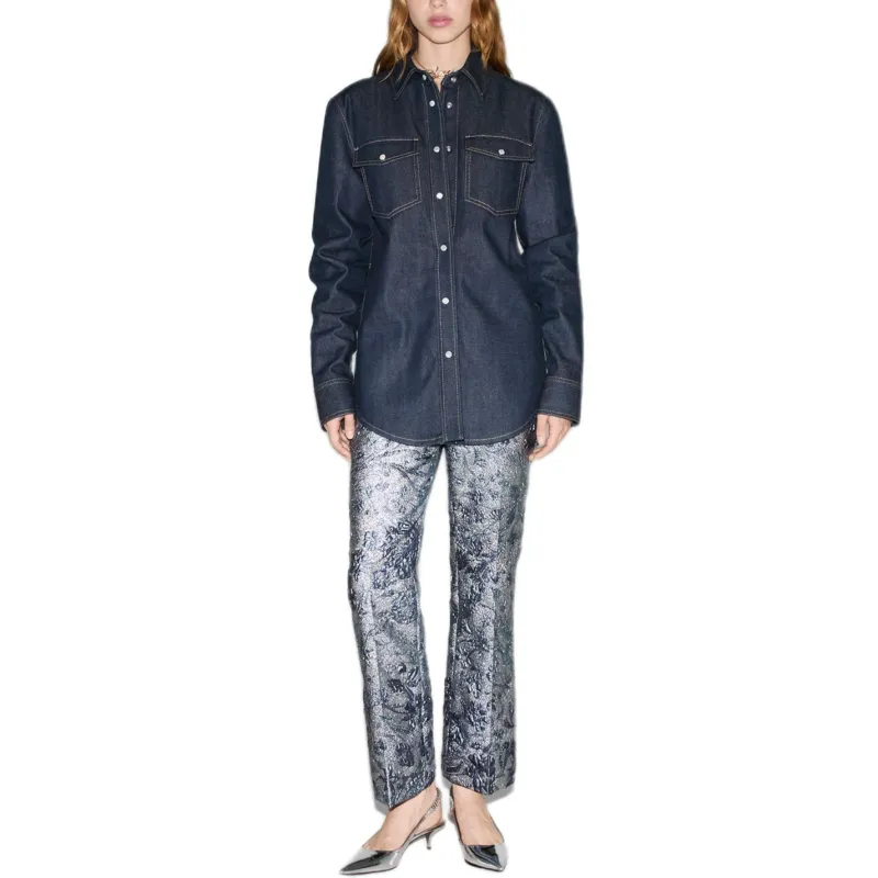 GUCCI SS25 Shirt Women's Dark Blue-1