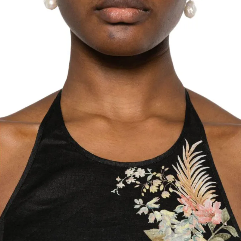 Zimmermann Tallow Halter Sleeveless Dress-4
