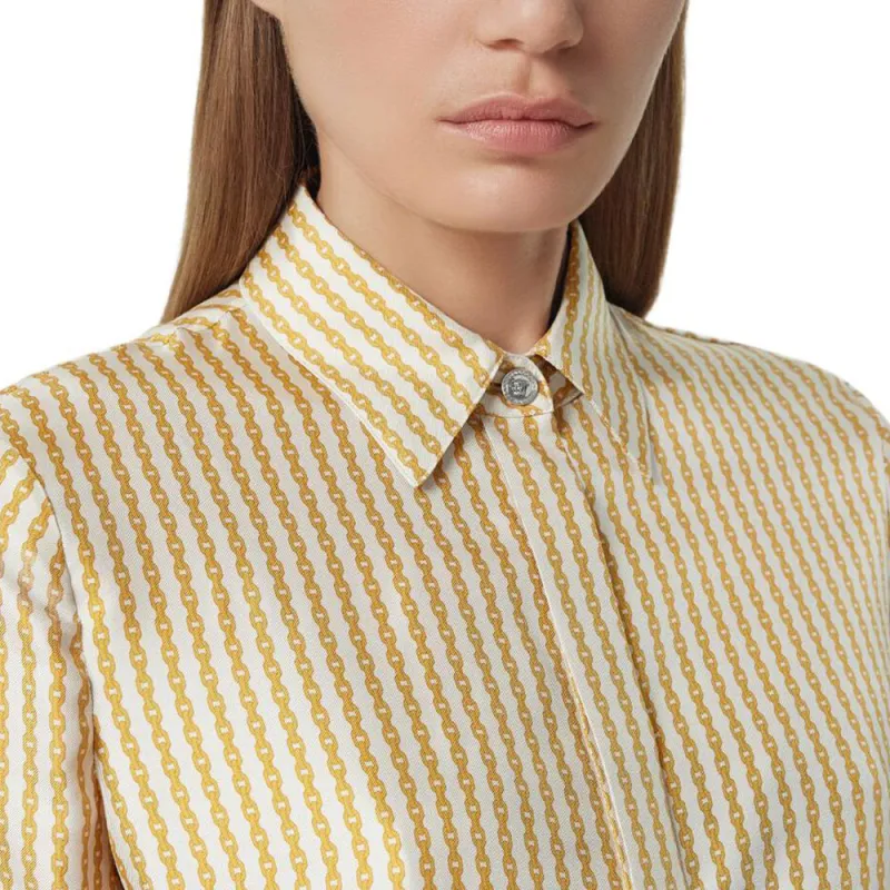 VERSACE Chain Printed Long Sleeved Shirt-4