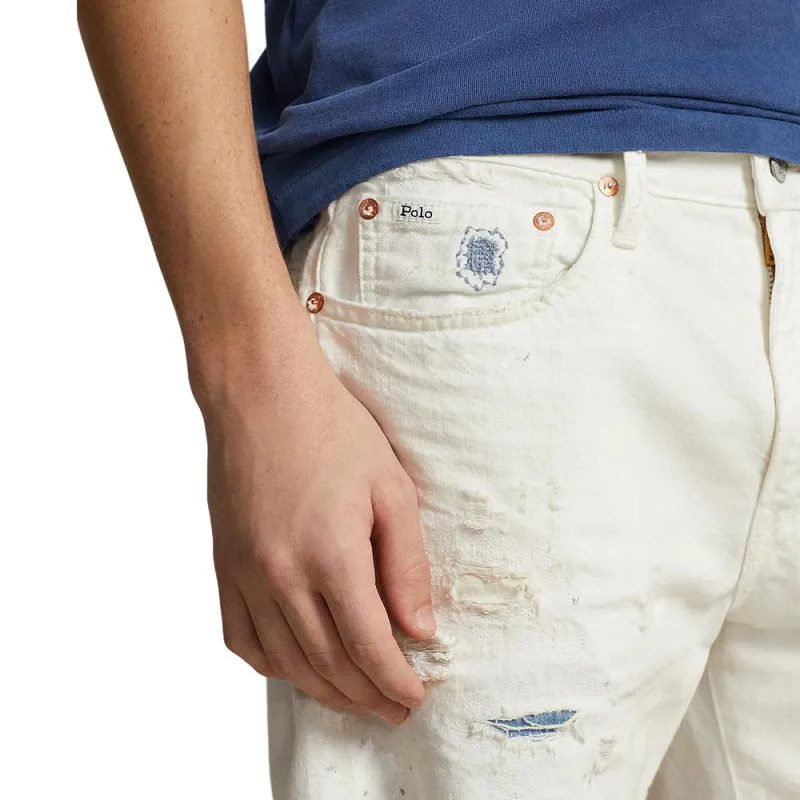 Polo Ralph Lauren Denim Shorts Men's White-4