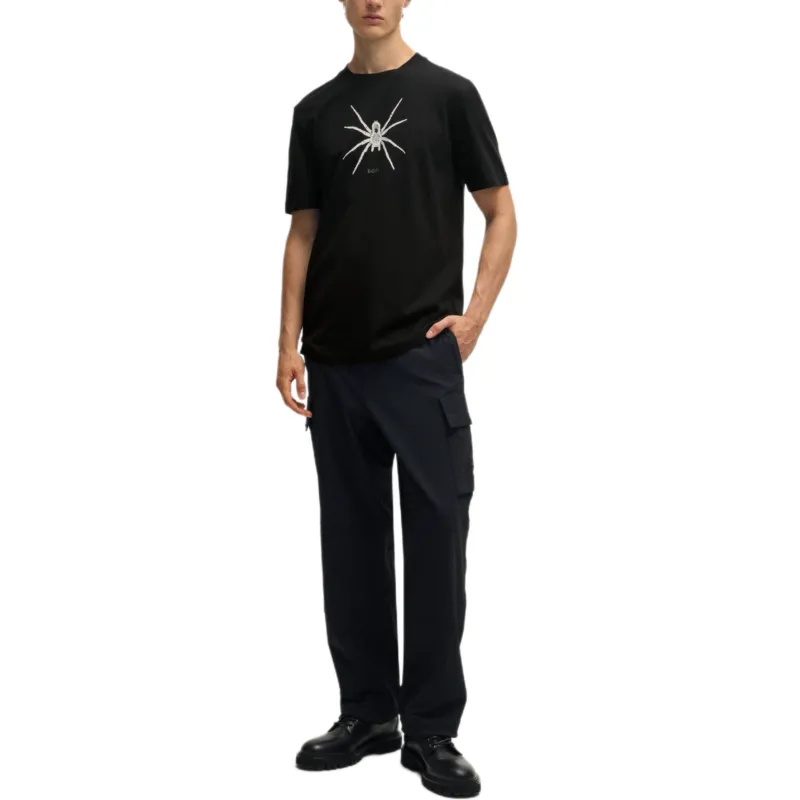 HUGO BOSS Seasonal print Cotton T shirt-3