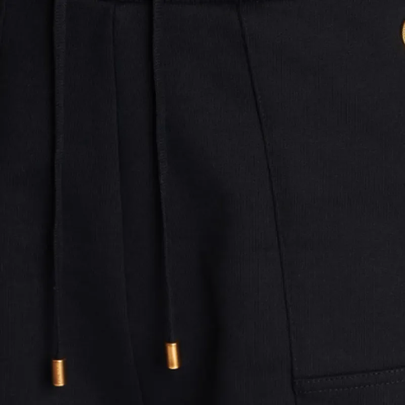 BALMAIN 6 Button Cotton Shorts-4