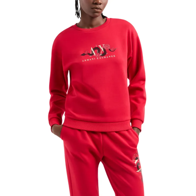 ARMANI EXCHANGEAE Sweatshirt Women's Red-2