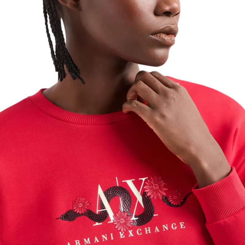 ARMANI EXCHANGEAE Sweatshirt Women's Red-4