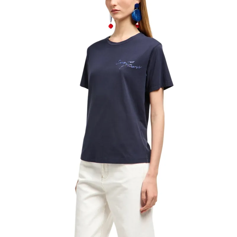 EMPORIO ARMANI Logo Detailed Jersey T Shirt-1