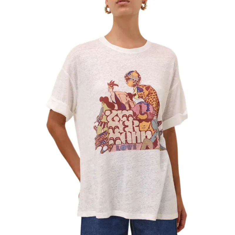 Zimmermann SS25 T-Shirt Women's Ivory White-2