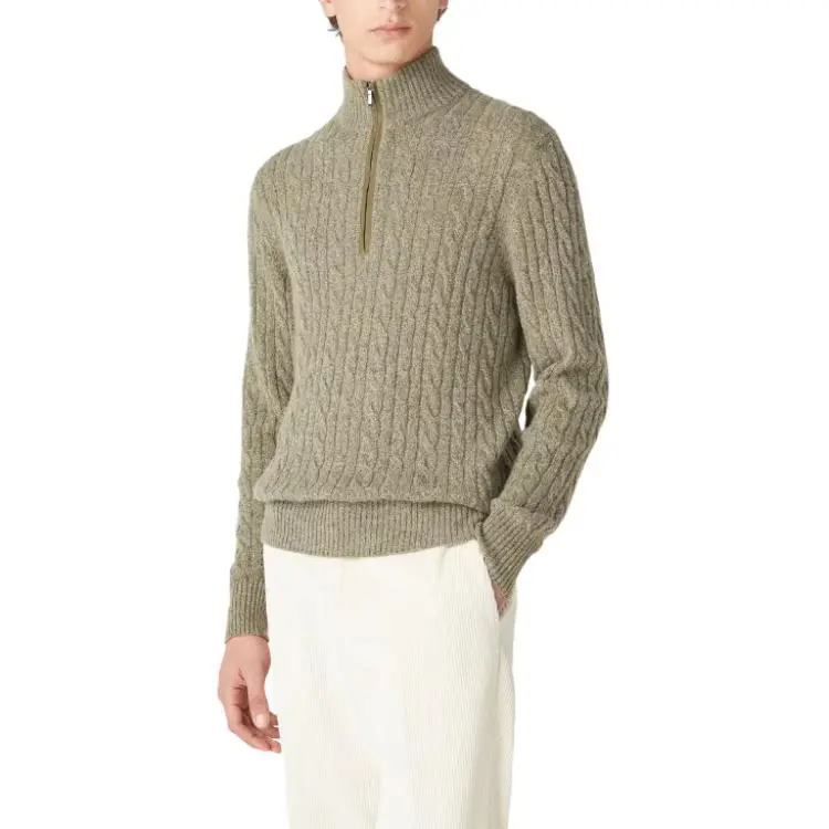 Loro Piana Zipped Turtleneck Knitted Sweater-3