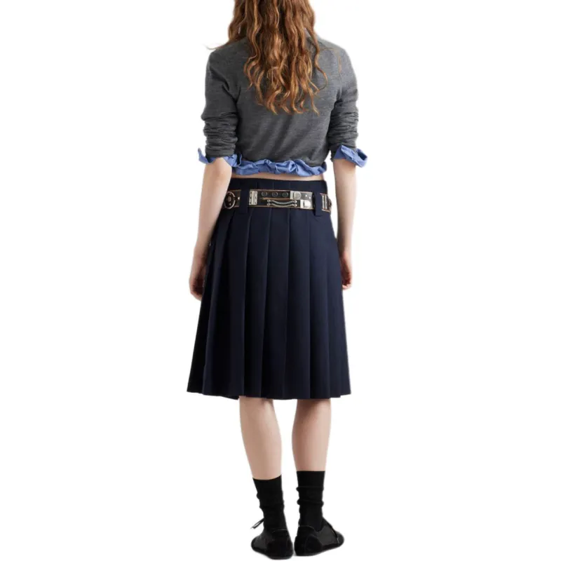 PRADA Casual Long Skirts Women's Blue-2