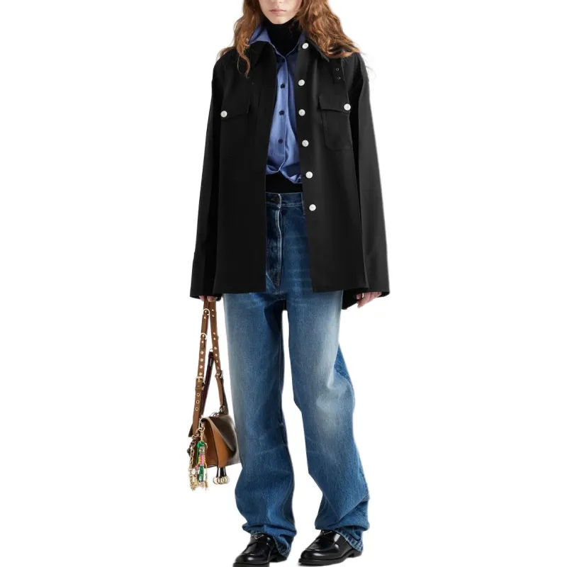 PRADA Wool Gabardine Coat-1