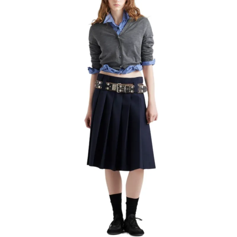 PRADA Casual Long Skirts Women's Blue-1