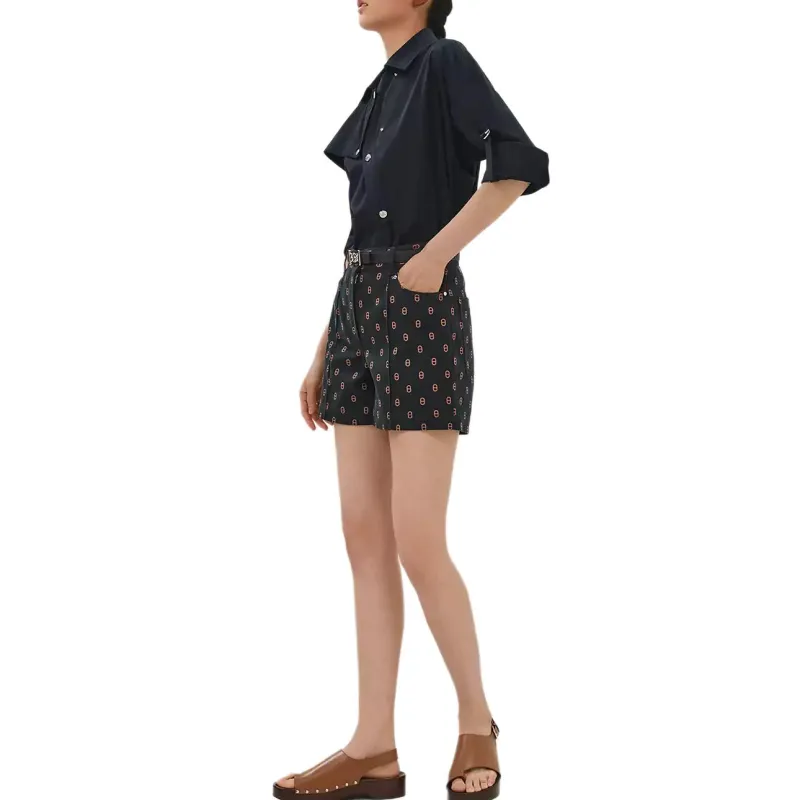 HERMES Casual Shorts Women's Blue-1