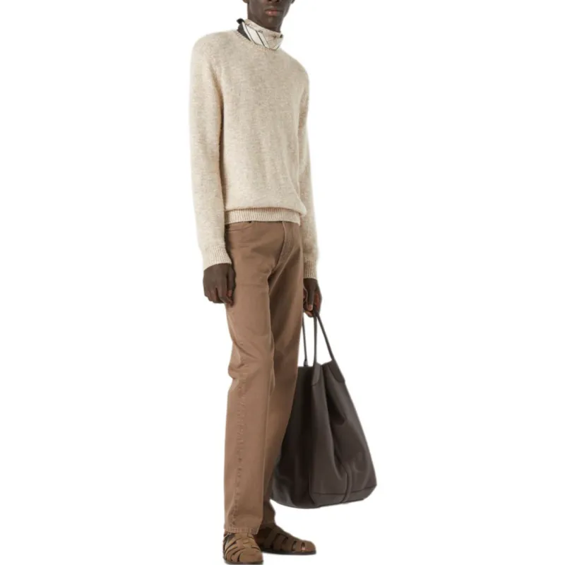 Loro Piana Logo Patch Straight Leg Trousers-4
