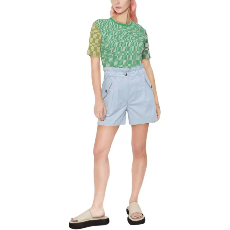 KENZO High Waist Elastic Waist Shorts-2