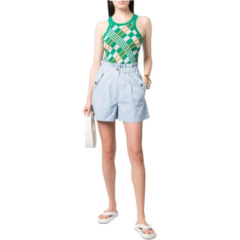 KENZO High Waist Elastic Waist Shorts-1