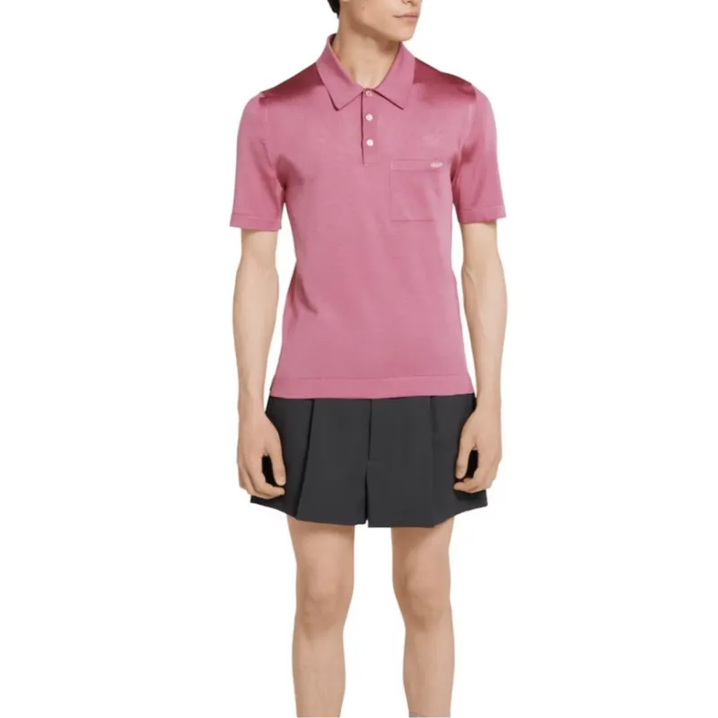 GUCCI Fine Knit Polo Top-1