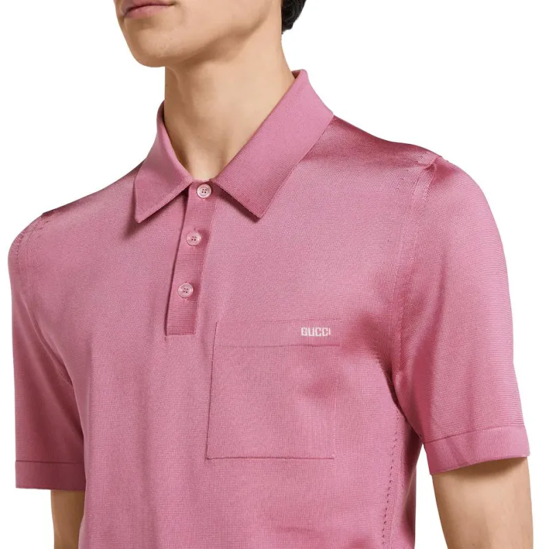 GUCCI Fine Knit Polo Top-4