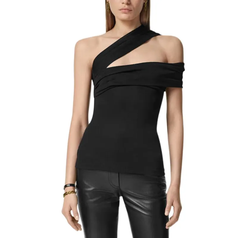 VERSACE One Shoulder Top-1