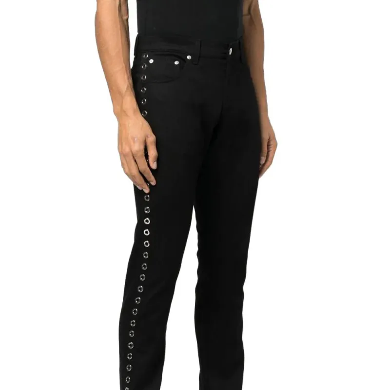 Alexander McQueen Straight Leg Eyelets Detailed Pants-4