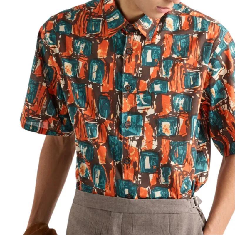 PRADA Shirts Men Orange-3
