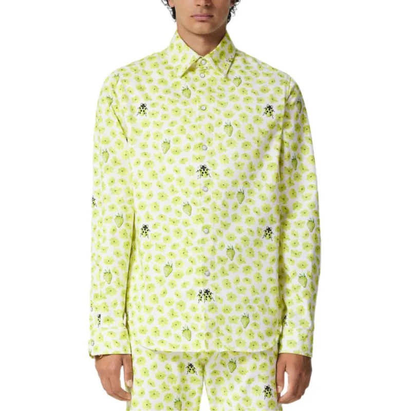 VERSACE Strawberry Garden Denim Shirt-1