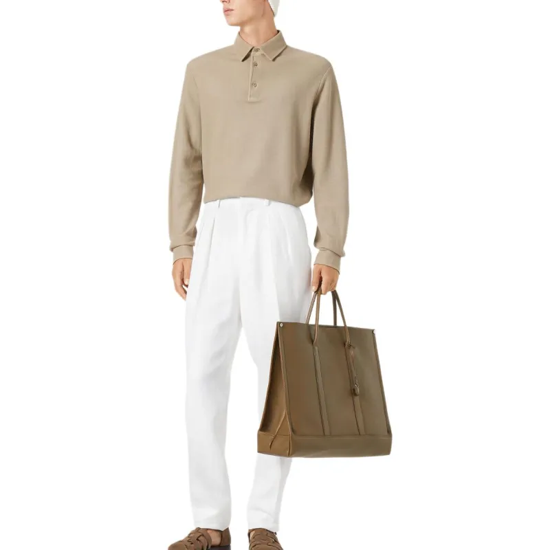 Loro Piana SS25 Polo Shirt Men's Beige-2