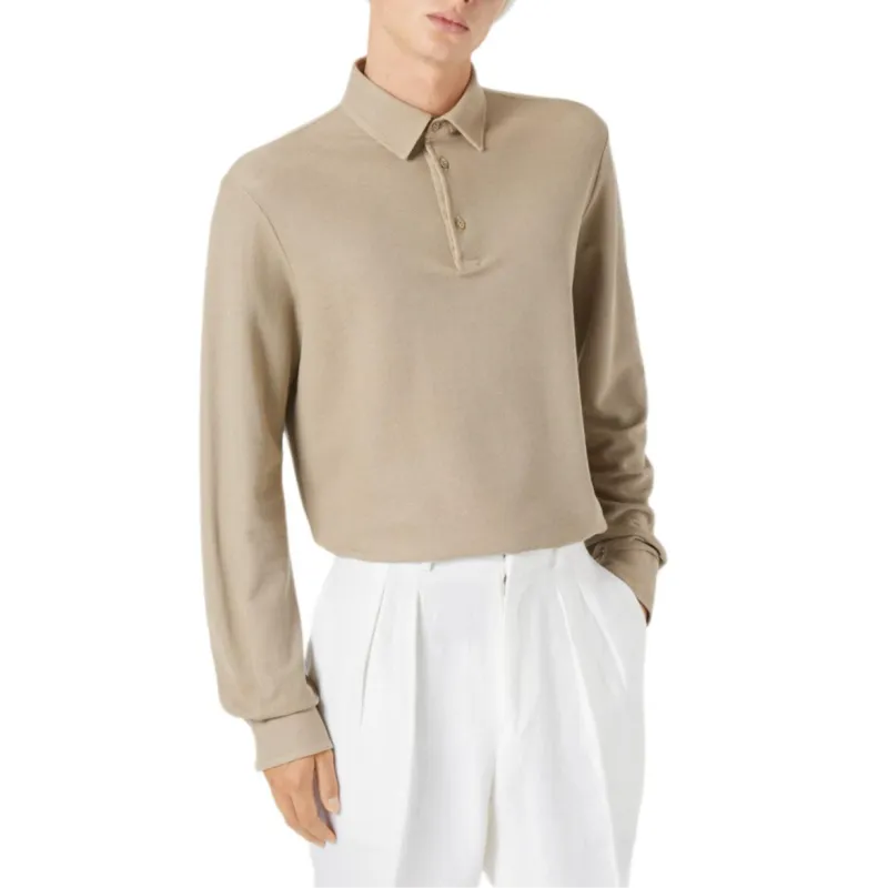 Loro Piana SS25 Polo Shirt Men's Beige-4