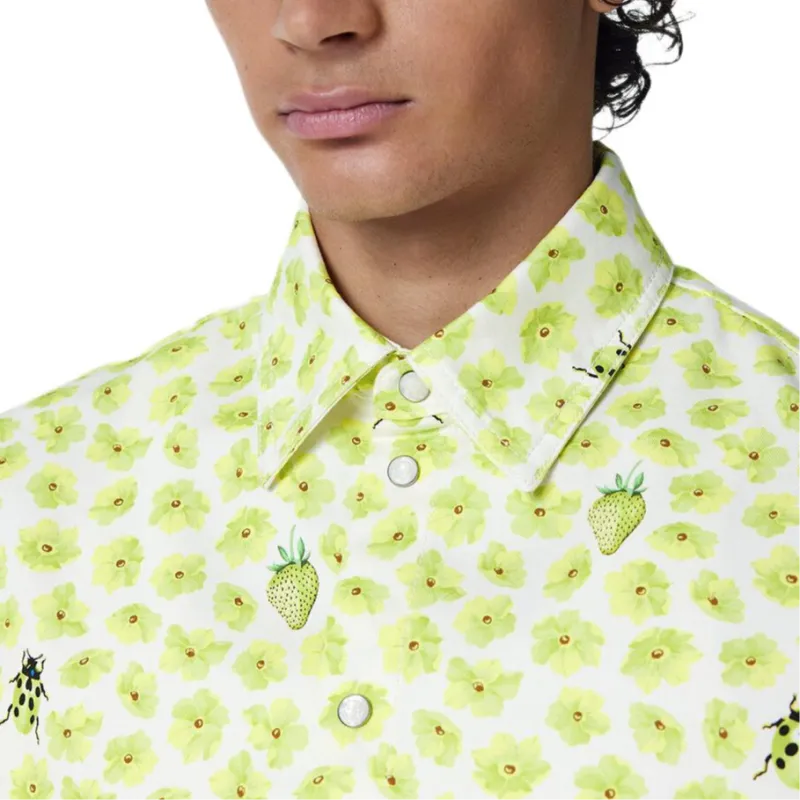 VERSACE Strawberry Garden Denim Shirt-4