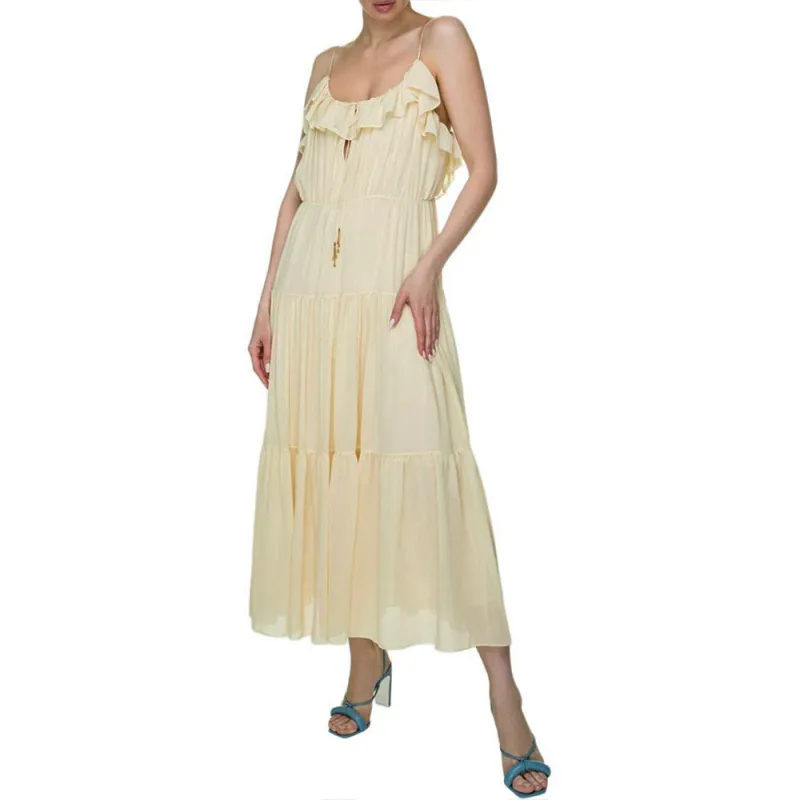 CELINE Slip Dresses Women's Yellow-2