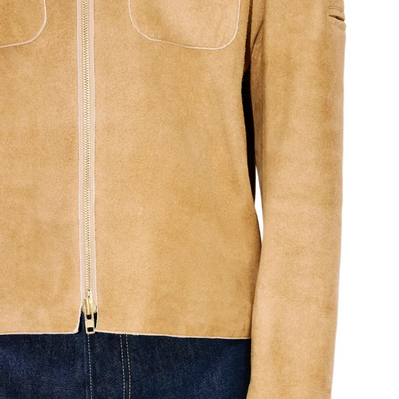 KENZO SS25 Leather Jacket Men's Beige-5