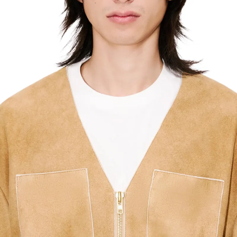 KENZO SS25 Leather Jacket Men's Beige-6