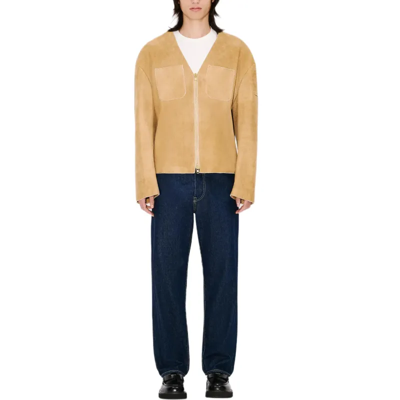 KENZO SS25 Leather Jacket Men's Beige-3