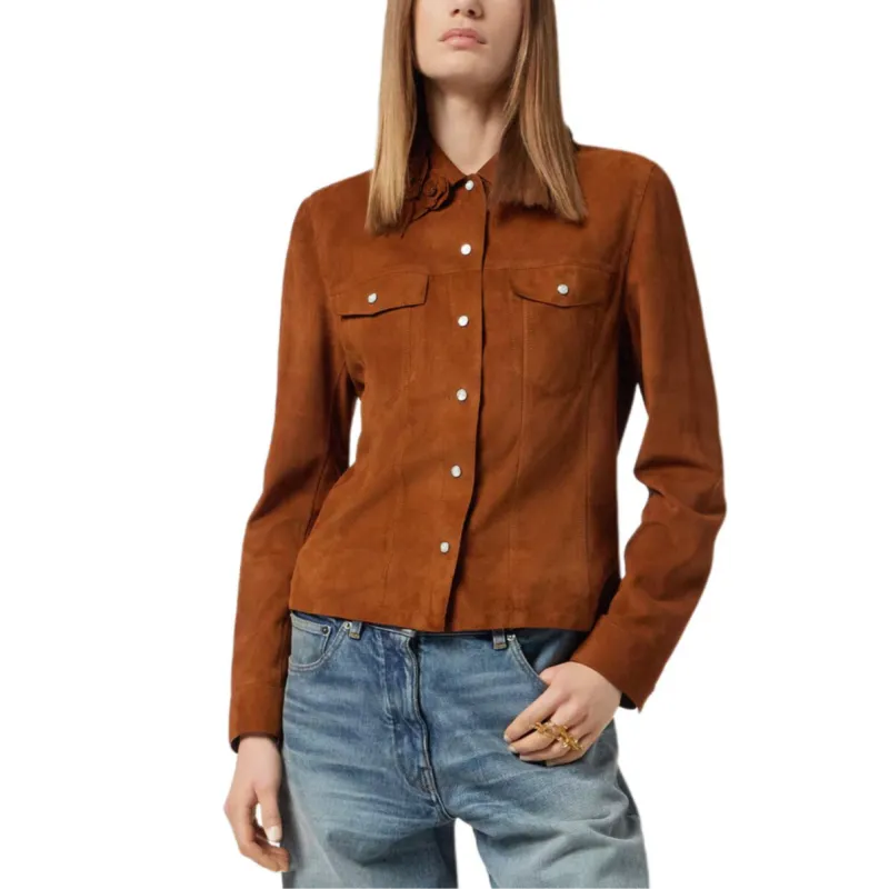 VERSACE Floral Suede Jacket-1
