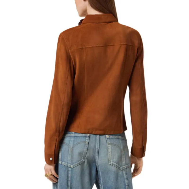 VERSACE Floral Suede Jacket-2