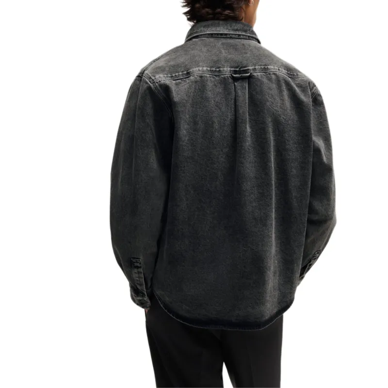 HUGO BOSS Patch Pockets Oversized Denim Shirt-2