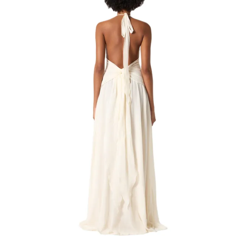 Blumarine Ruffled Rose detail Maxi Dress-2