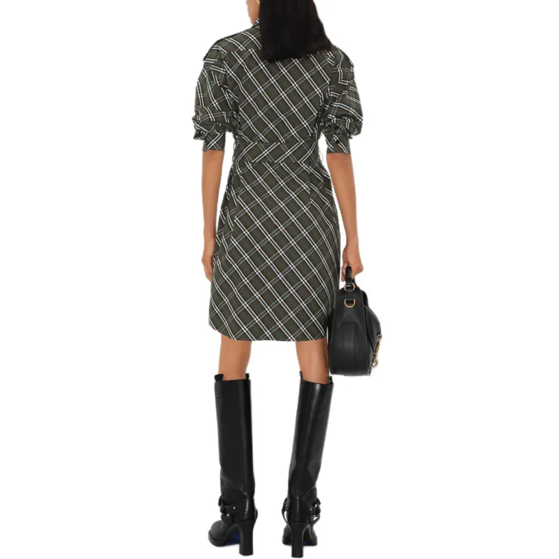 Burberry SS25 Long Sleeved Dress Women's Brown-2