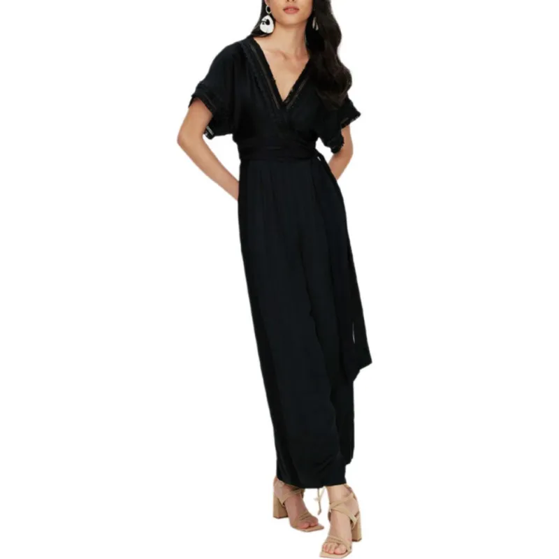 Diane Von Furstenberg SS24 Jumpsuit Women's Black-1